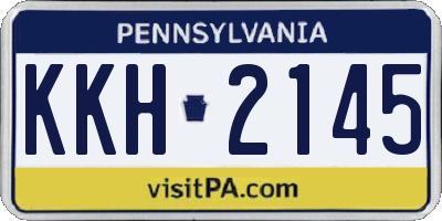 PA license plate KKH2145