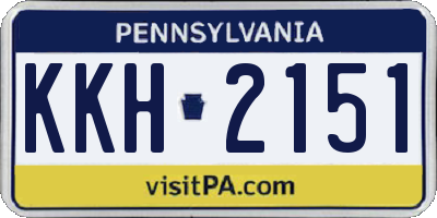 PA license plate KKH2151