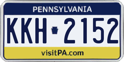 PA license plate KKH2152