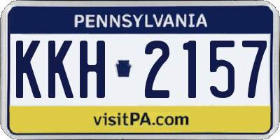 PA license plate KKH2157