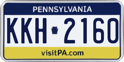 PA license plate KKH2160