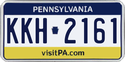PA license plate KKH2161
