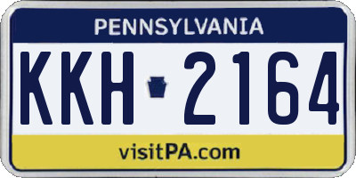 PA license plate KKH2164