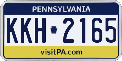 PA license plate KKH2165