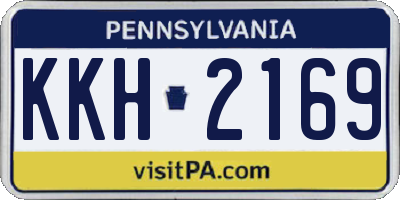 PA license plate KKH2169