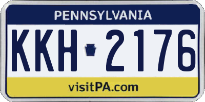 PA license plate KKH2176