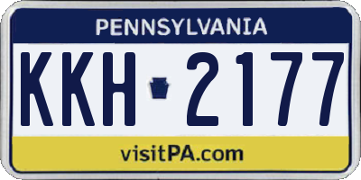 PA license plate KKH2177