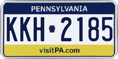 PA license plate KKH2185