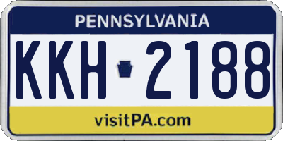 PA license plate KKH2188