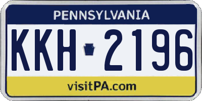 PA license plate KKH2196