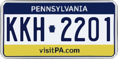 PA license plate KKH2201