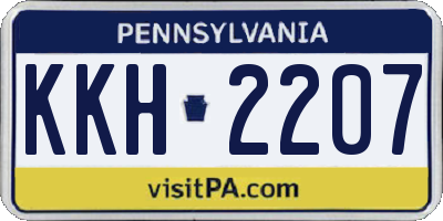 PA license plate KKH2207