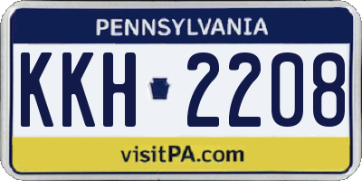 PA license plate KKH2208