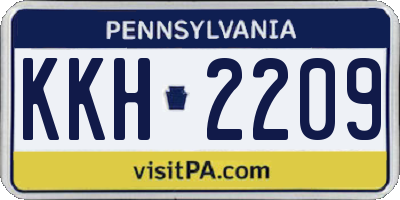 PA license plate KKH2209