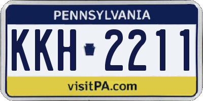 PA license plate KKH2211