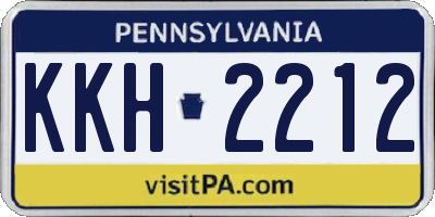 PA license plate KKH2212