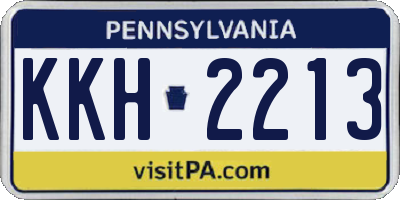 PA license plate KKH2213