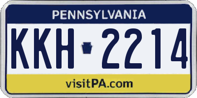 PA license plate KKH2214