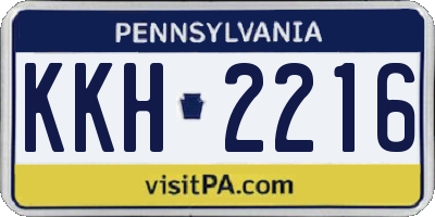 PA license plate KKH2216