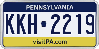PA license plate KKH2219