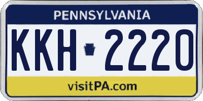 PA license plate KKH2220
