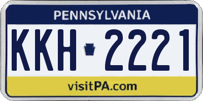 PA license plate KKH2221
