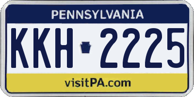 PA license plate KKH2225