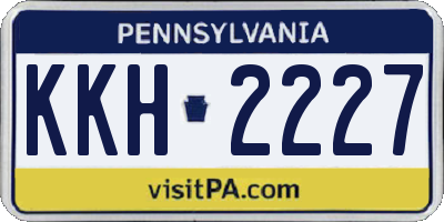PA license plate KKH2227