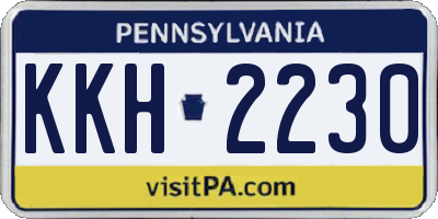 PA license plate KKH2230