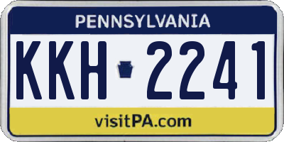 PA license plate KKH2241