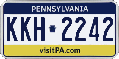 PA license plate KKH2242