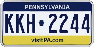 PA license plate KKH2244