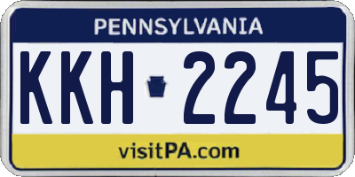 PA license plate KKH2245