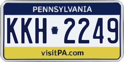PA license plate KKH2249