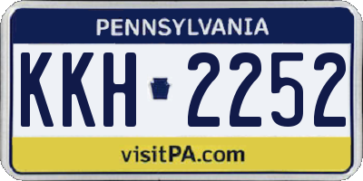 PA license plate KKH2252