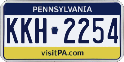 PA license plate KKH2254