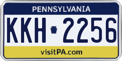 PA license plate KKH2256