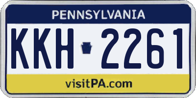PA license plate KKH2261