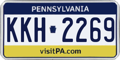PA license plate KKH2269