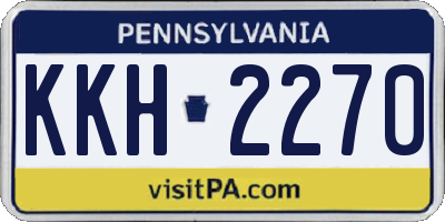 PA license plate KKH2270