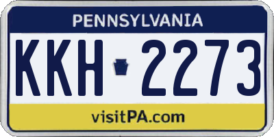 PA license plate KKH2273