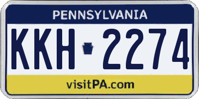 PA license plate KKH2274