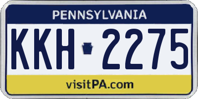 PA license plate KKH2275