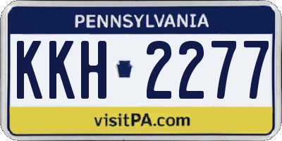 PA license plate KKH2277