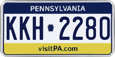 PA license plate KKH2280