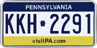 PA license plate KKH2291