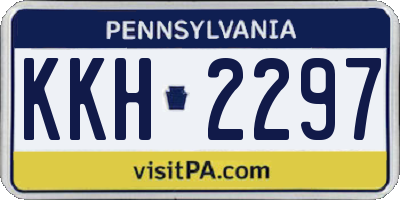 PA license plate KKH2297