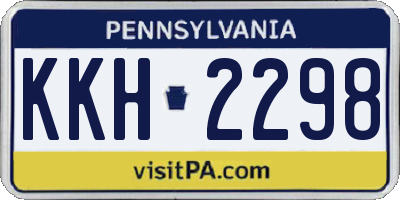 PA license plate KKH2298
