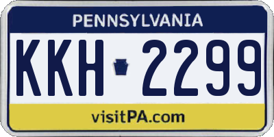 PA license plate KKH2299