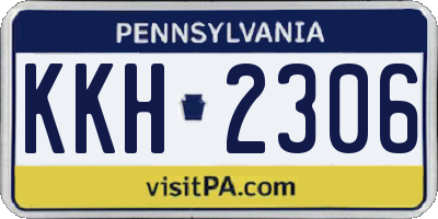 PA license plate KKH2306